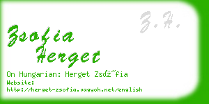 zsofia herget business card